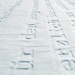 Letters engraved in the snow